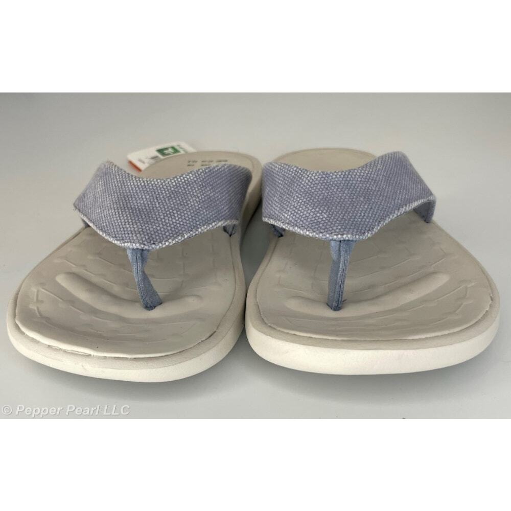 Flip Flop Thong Sandal Blue Womens 6 Kids 4 Soft Science Skiff 2.0 Canvas